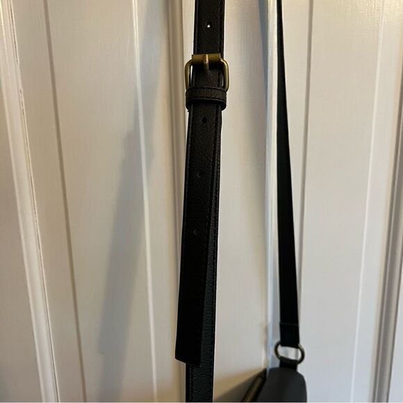 Falls Creek Women's Black Faux Leather Small Flap Crossbody Purse - Picture 10 of 11